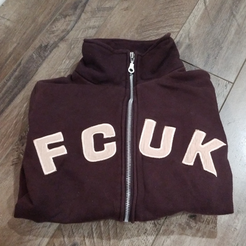 FCUK maroon hoodie